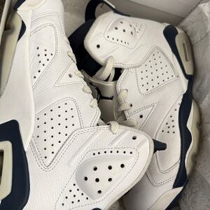 Jordan White and Navy Sneakers